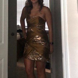 Alexia Admore Gold and Cheetah Mini Dress